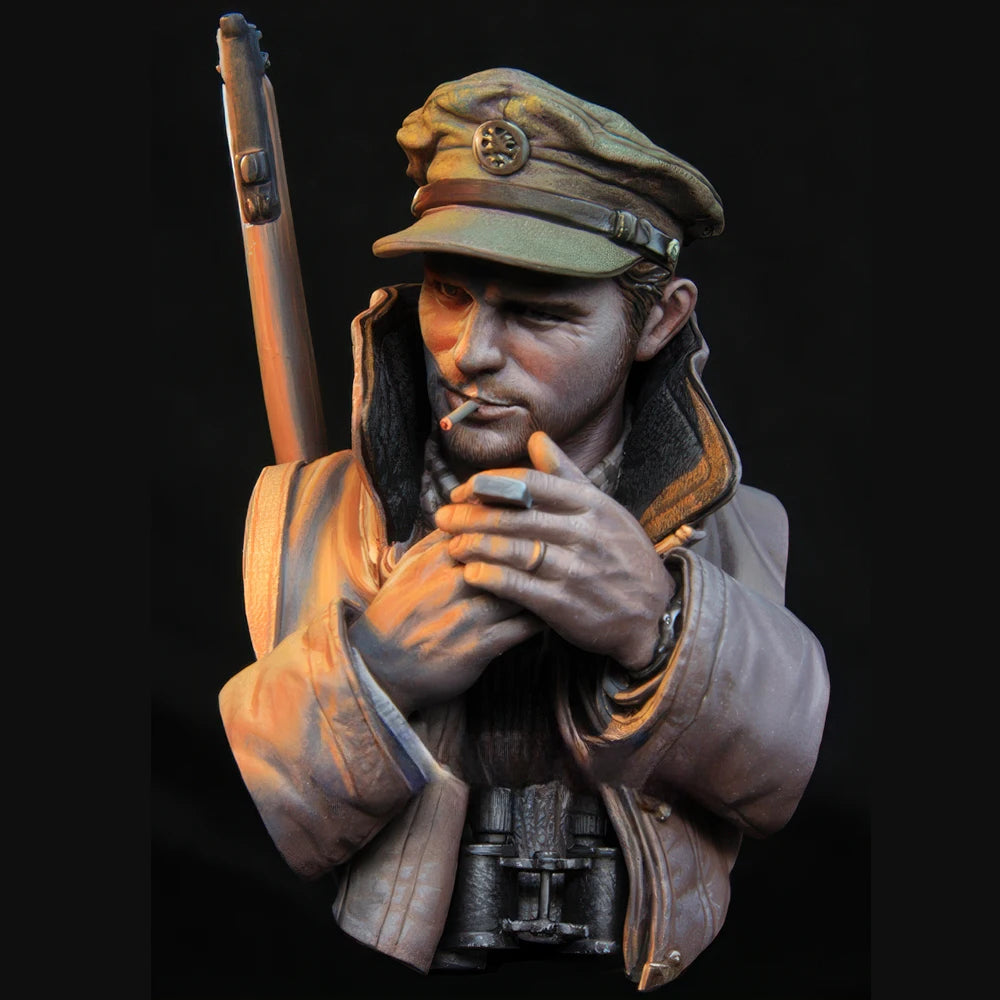 1/10 WWII British LRDG Soldier, Resin Model Bust Kit, Unassembled and Unpainted