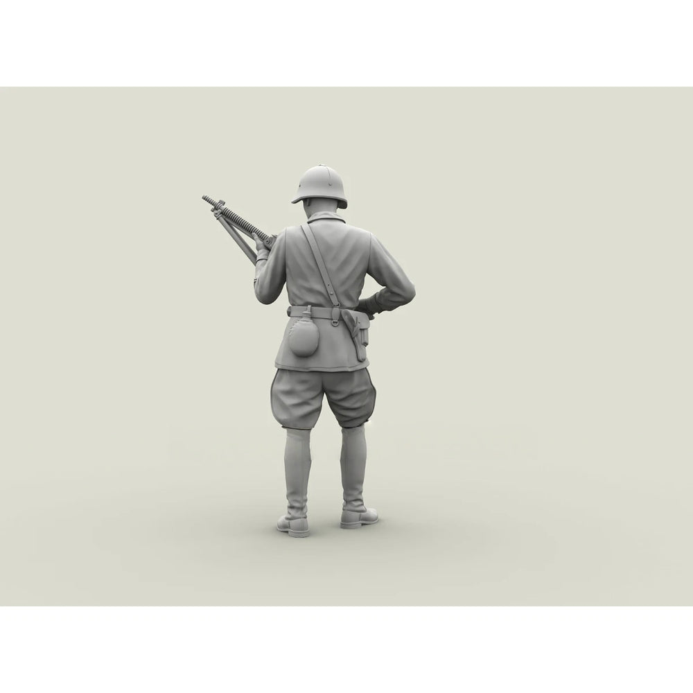 1/35 WWII Red Army Lieutenant with Light Machine Gun, Resin Model Figure Kit, Unassembled and Unpainted
