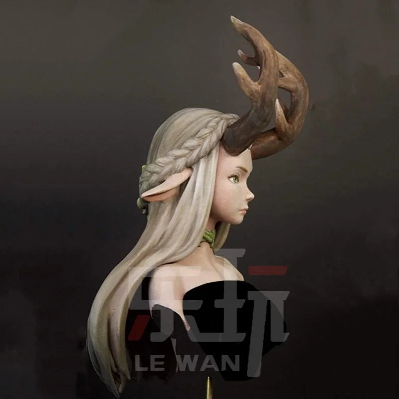 Forest Elf, Resin Model Bust Kit, Fantasy Theme, Unassembled and Unpainted