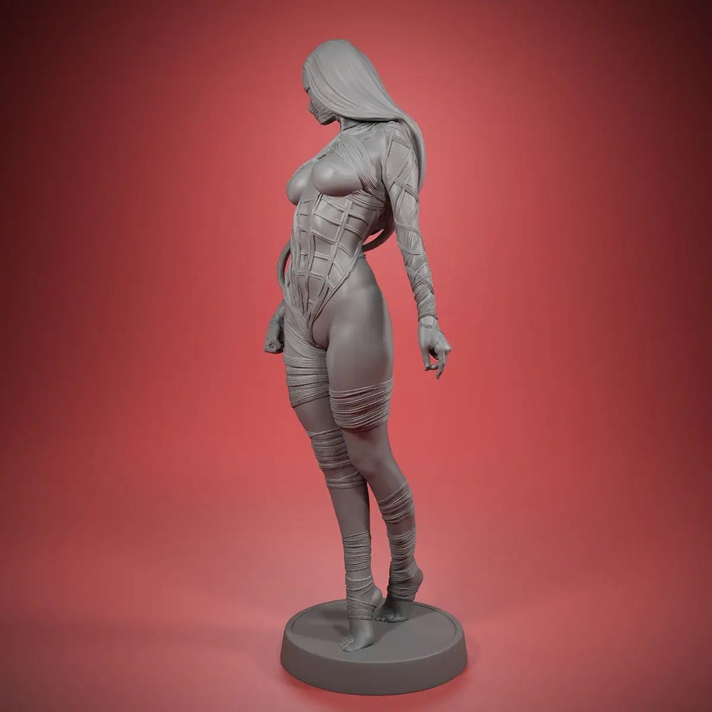 Modern Tactical Operator in Wrapped Hooded Suit, Resin Model Figure Kit, Fantasy Theme, Unassembled and Unpainted