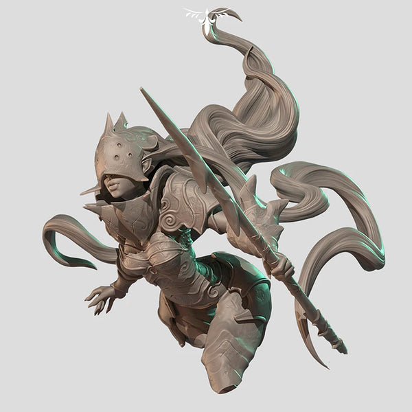 1/10 Winged Horned Fantasy Woman, Resin Model Bust Kit, Fantasy Theme, Unassembled and Unpainted