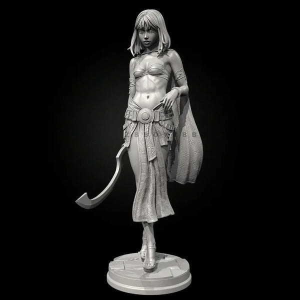 75mm Brunhild Warrior, Resin Model Figure Kit, Fantasy Theme, Unassembled and Unpainted