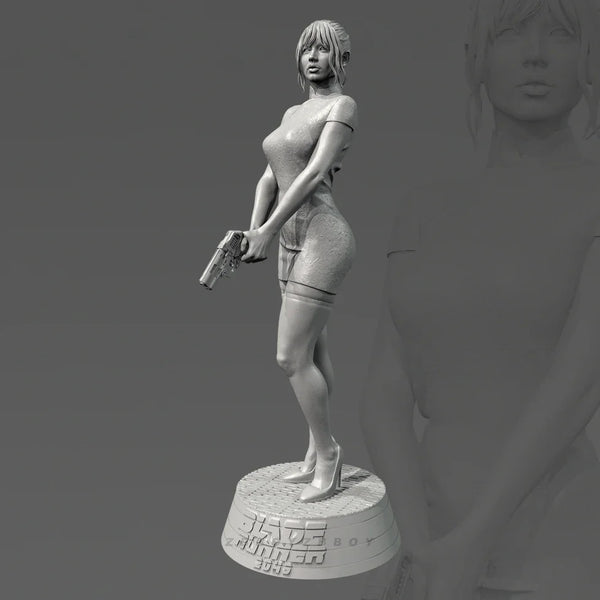 75mm Female Mercenary Soldier, Resin Model Figure Kit, Unassembled and Unpainted