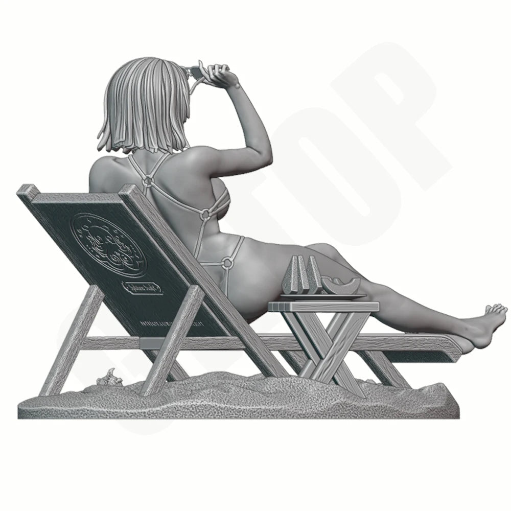 1/24 Beach Beauty, Resin Model Figure Kit, Anime Theme, Unassembled and Unpainted