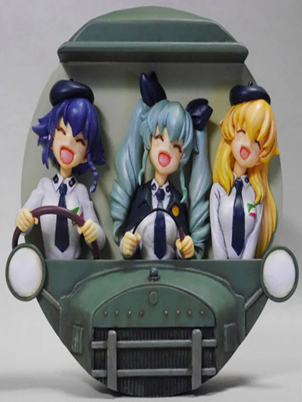 1/12 Anime School Girls, 3 Figures, Resin Model Figure Kit, Anime Theme, Unassembled and Unpainted