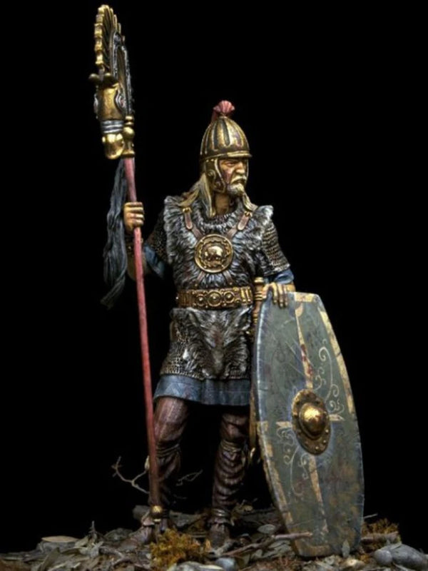 75mm Ancient Quadi Flag Bearer, Resin Model Figure Kit, Unassembled and Unpainted