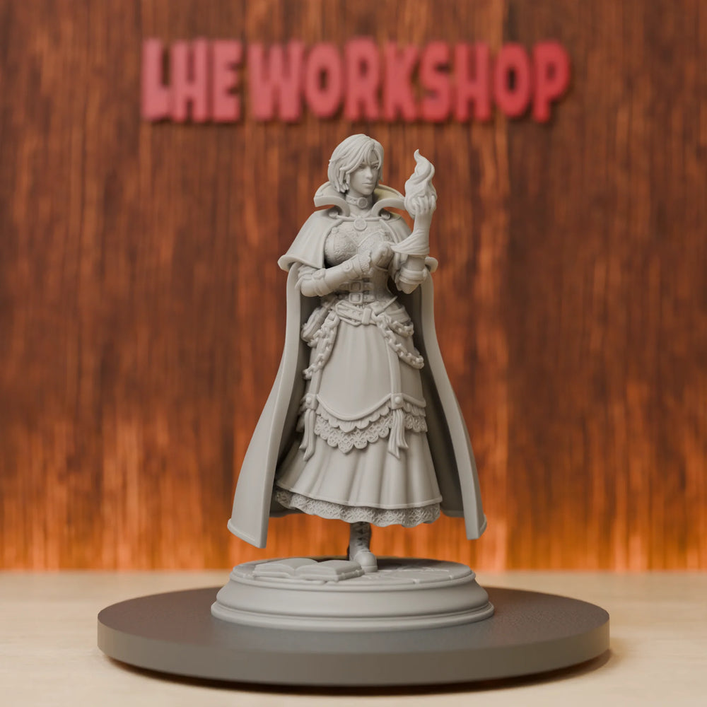 75mm Gothic Female Sorceress, Resin Model Figure Kit, Fantasy Theme, Unassembled and Unpainted