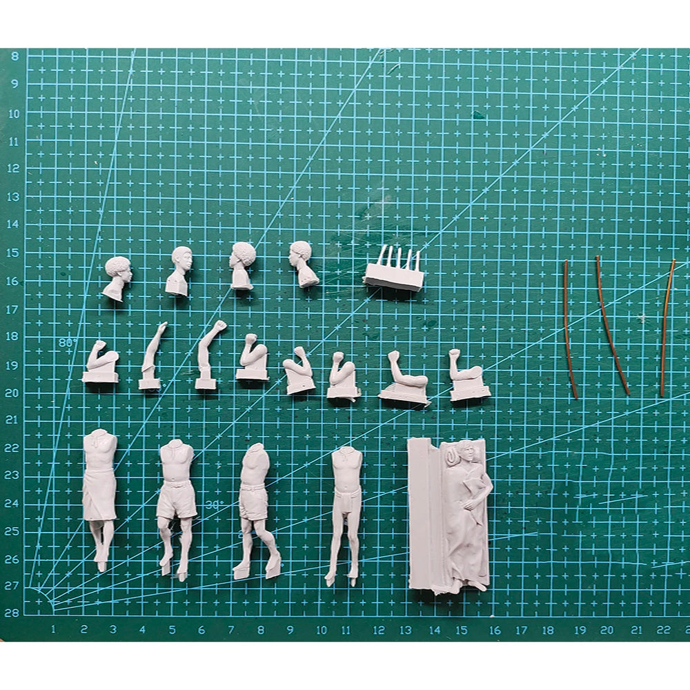 1/35 Tribal, 5 Figures, Resin Model Figure Kit, Historical Theme, Unassembled and Unpainted
