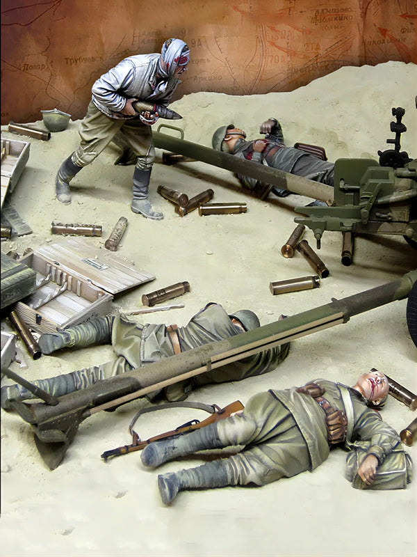1/35 WWII German Infantry Squad Ambush, 4 Figures, Resin Model Figure Kit, Unassembled and Unpainted