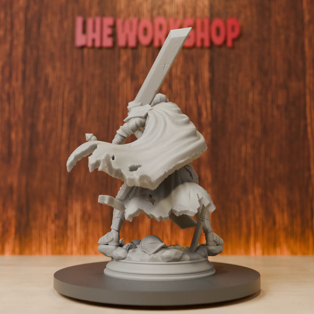 28mm Medieval Greatsword Warrior, Resin Model Figure Kit, Unassembled and Unpainted