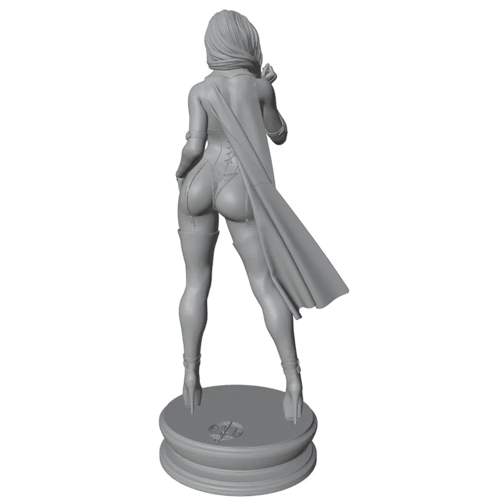 1/24 Pin-Up in Laced Corset with Flowing Cape, Resin Model Figure Kit, Unassembled and Unpainted