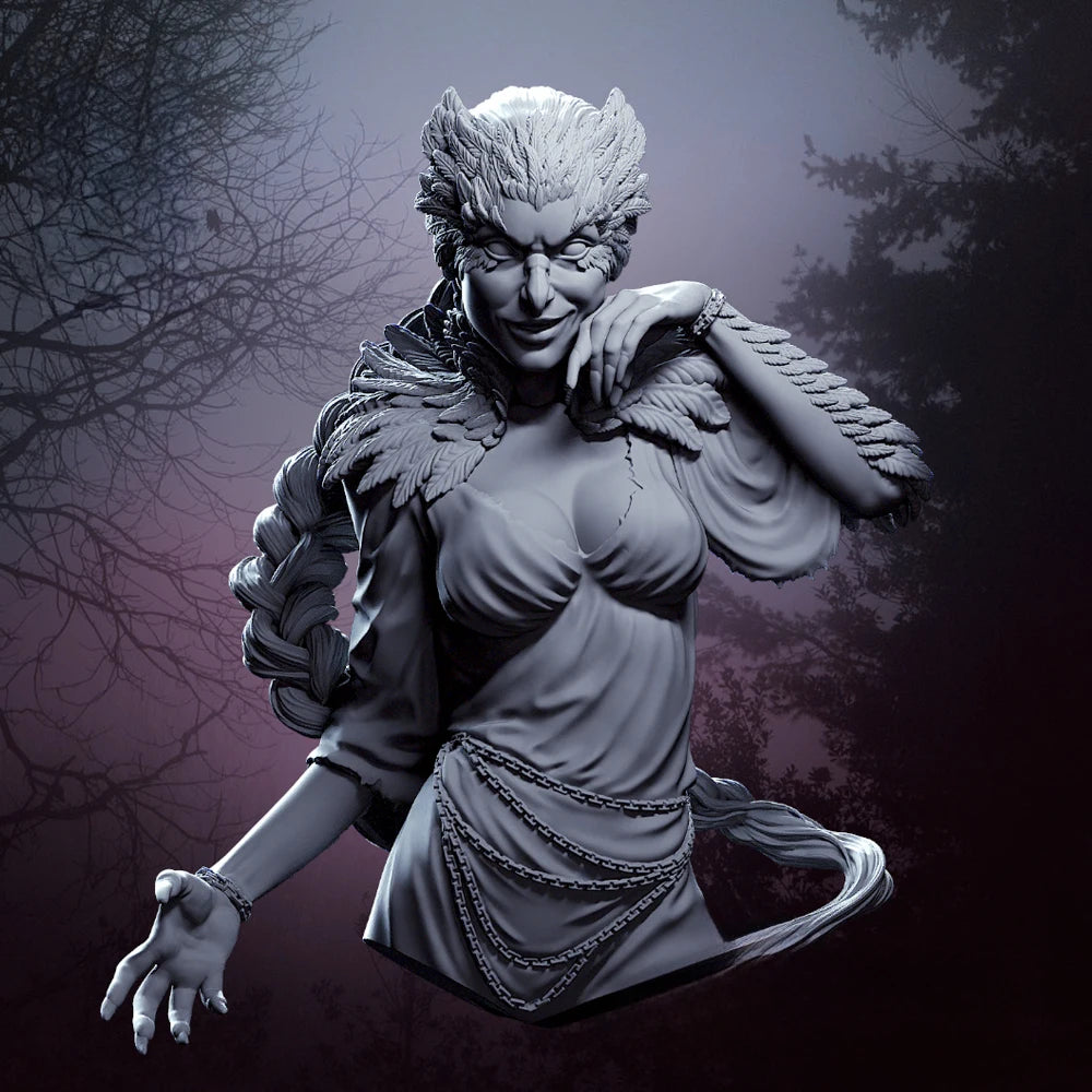 1/10 Strzyga Female Vampire, Resin Model Bust Kit, Fantasy Theme, Unassembled and Unpainted