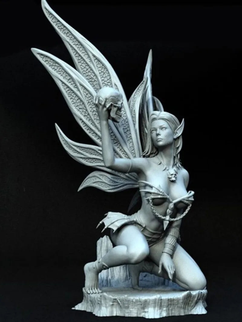1/24 Dark Fantasy Fairy with Wings, Resin Model Figure Kit, Fantasy Theme, Unassembled and Unpainted
