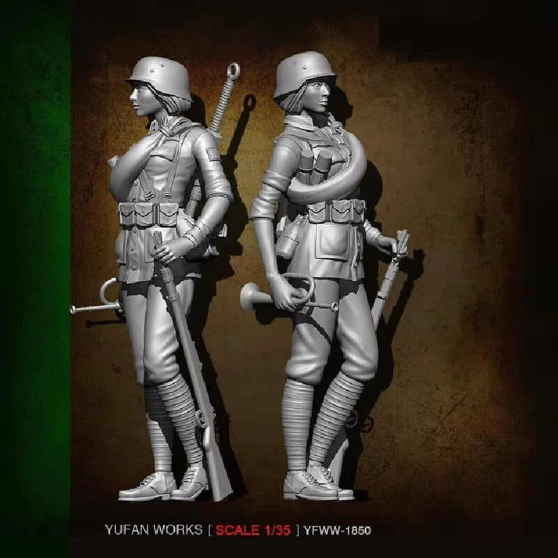 1/35 WWI German Horn Operator, 4 Figures, Resin Model Figure Kit, Unassembled and Unpainted