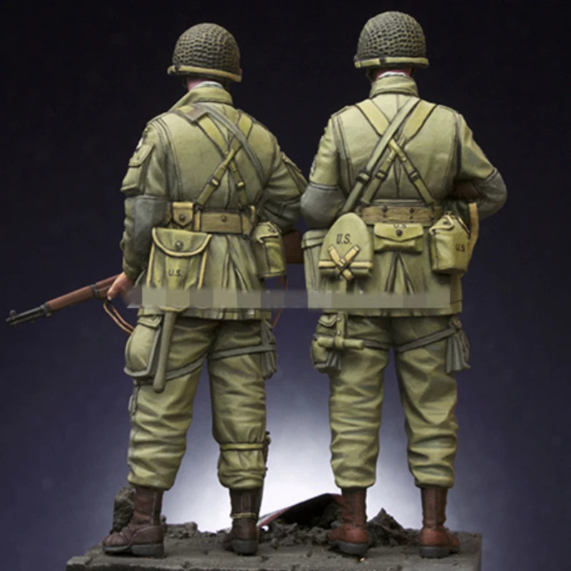 1/35 WWII US Airborne, 4 Figures, Resin Model Figure Kit, Unassembled and Unpainted