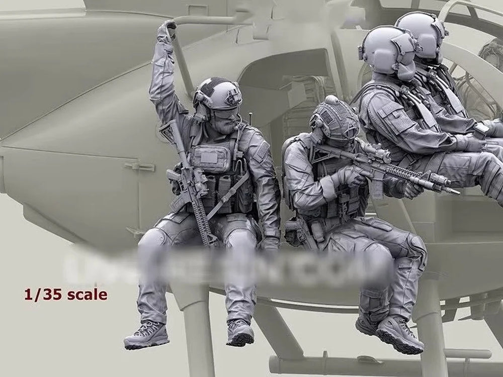 1/35 Modern Exoskeleton Assault Troopers, 9 Figures, Resin Model Figure Kit, Unassembled and Unpainted