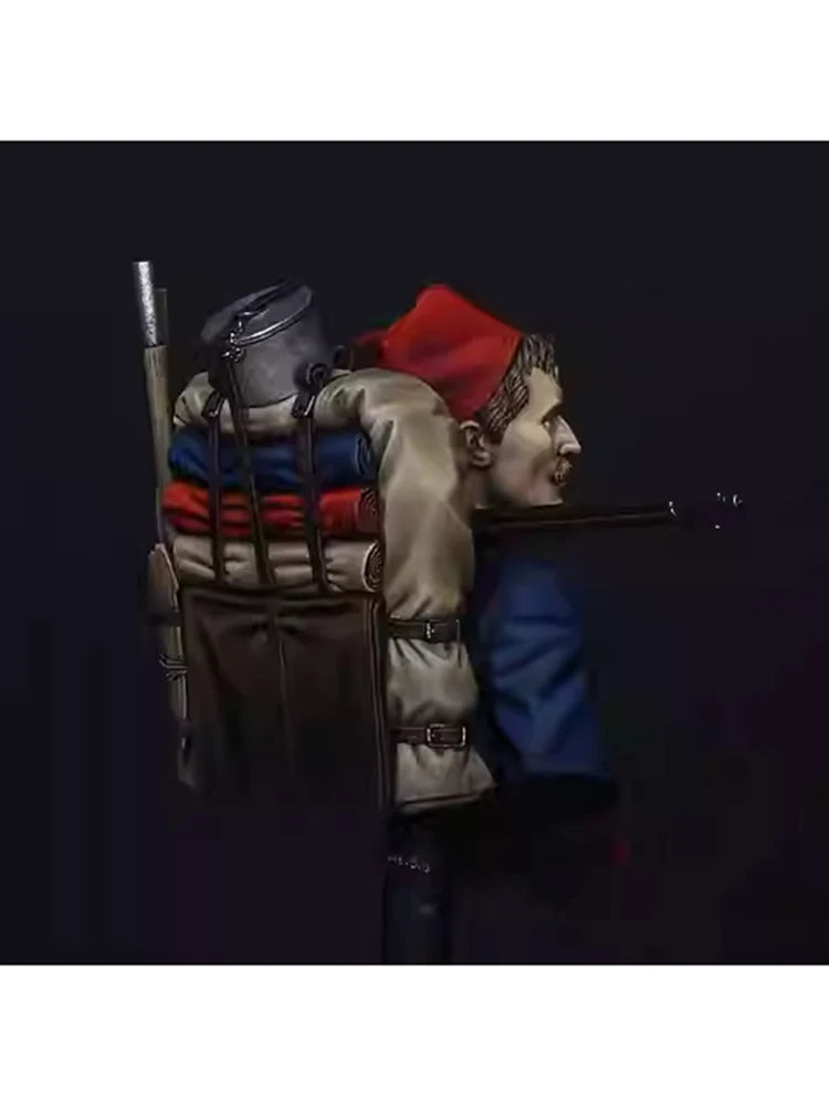1/10 WWI Russian Officer, Resin Model Bust Kit, Unassembled and Unpainted
