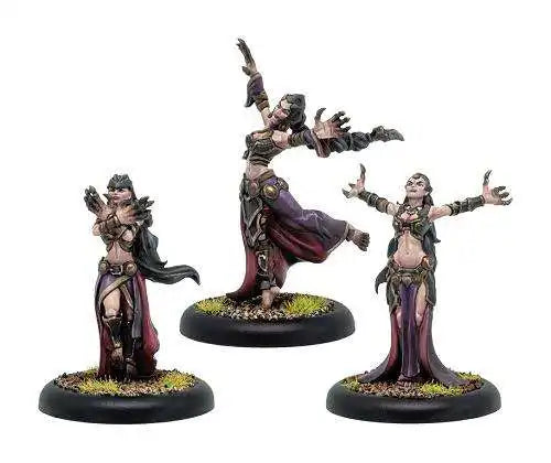 28mm Cryx Dirge Seers, 3 Figures, Resin Model Figure Kit, Fantasy Theme, Unassembled and Unpainted