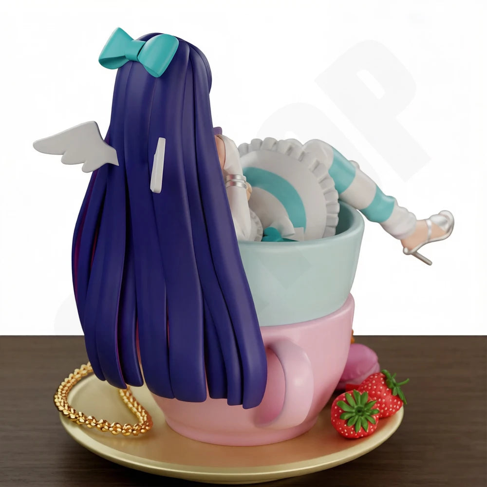 1/24 Cute Girl in Teacup, Resin Model Figure Kit, Anime Theme, Unassembled and Unpainted