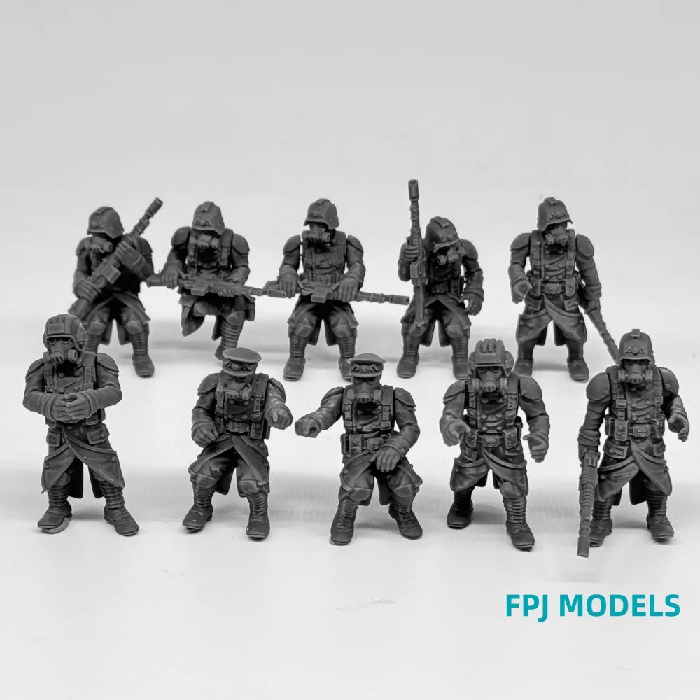 28mm Modern Tactical Soldiers, 38 Figures, Resin Model Figure Kit, Unassembled and Unpainted
