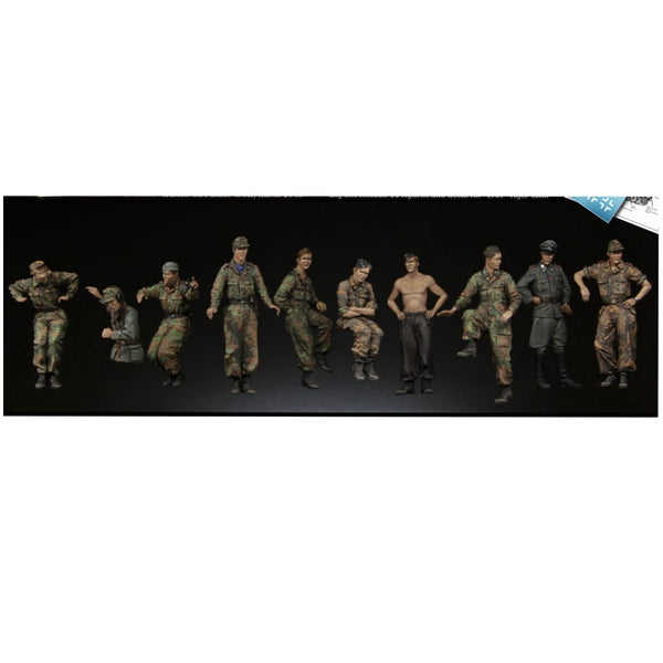 1/35 WWII Kursk 1943 Infantry Squad, 10 Figures, Resin Model Figure Kit, Unassembled and Unpainted