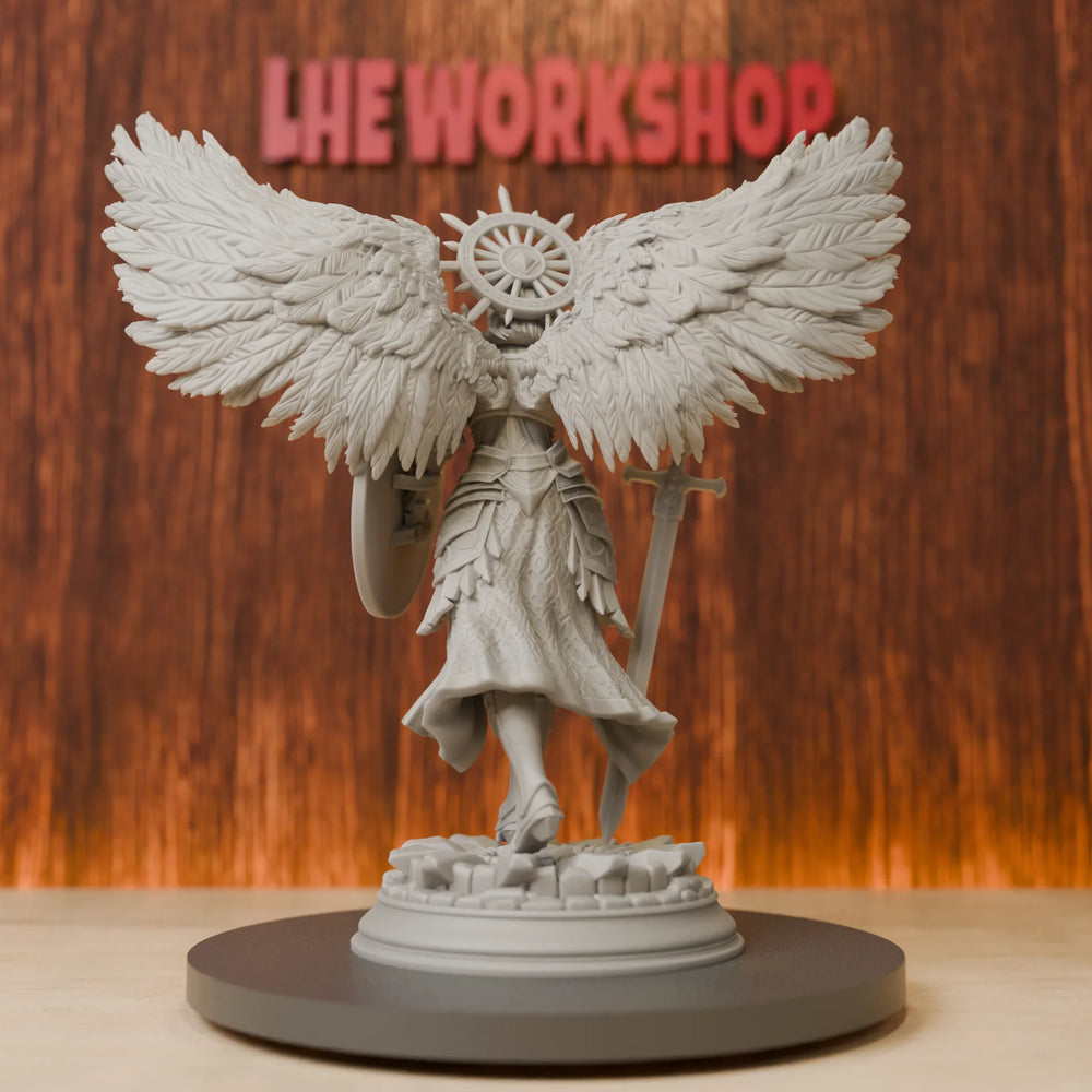32mm Aasimar Paladin, Resin Model Figure Kit, Fantasy Theme, Unassembled and Unpainted