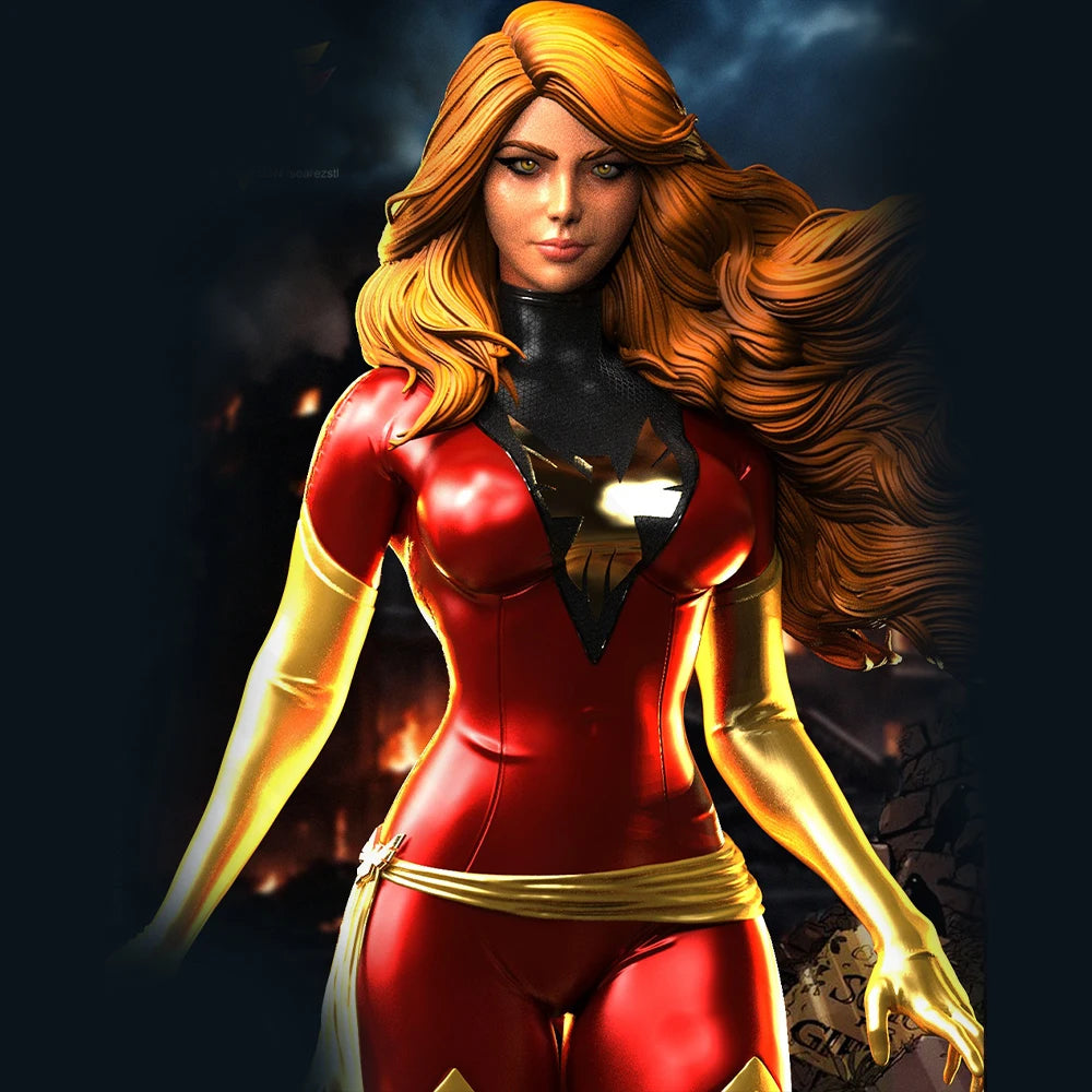 1/24 Fantasy Phoenix Woman, Resin Model Figure Kit, Unassembled and Unpainted