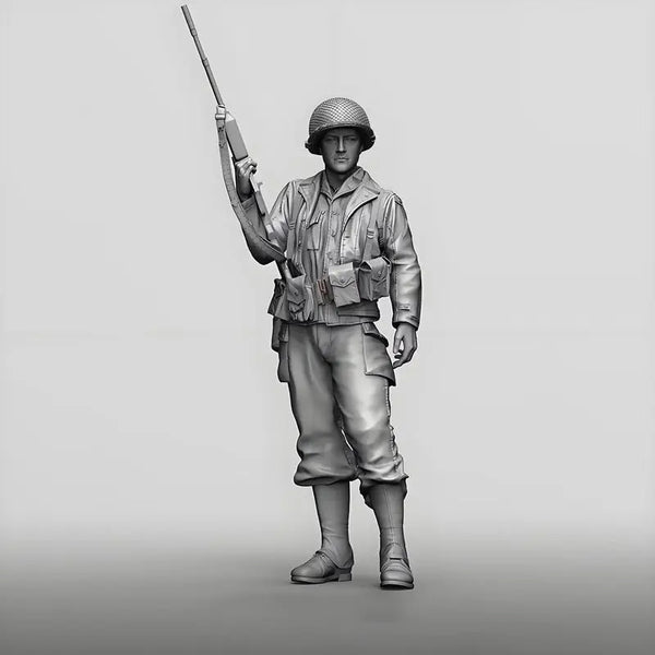 1/16 WWII Gunner Soldier, Resin Model Figure Kit, Unassembled and Unpainted