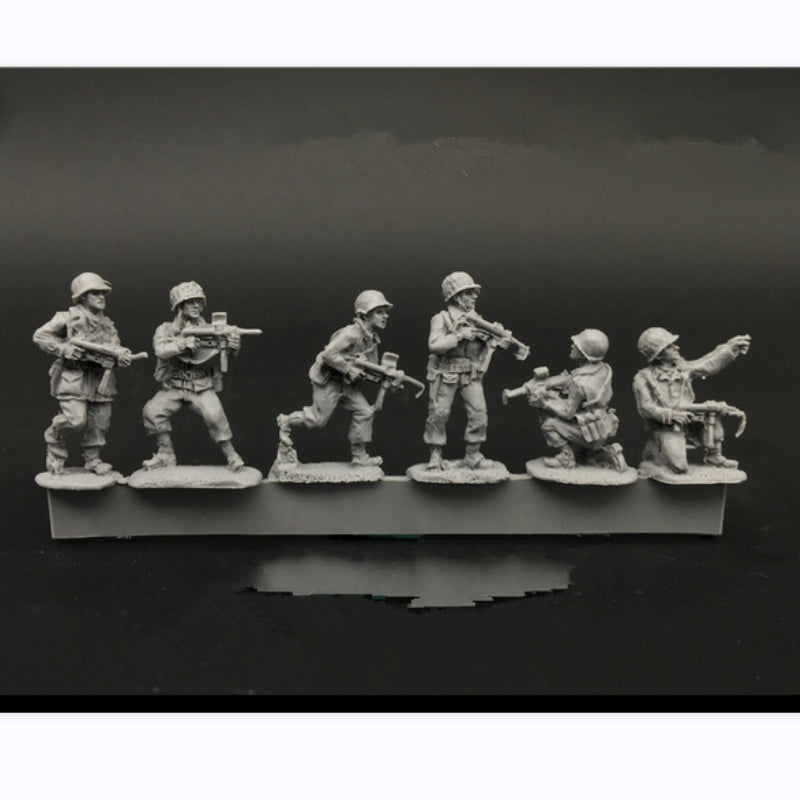 1/72 Modern Military U.S. Army Infantry (6-Person), 6 Figures, Resin Model Figure Kit, Unassembled and Unpainted