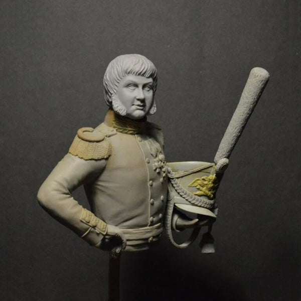 1/10 Napoleonic French General with Sabre, Resin Model Bust Kit, Unassembled and Unpainted