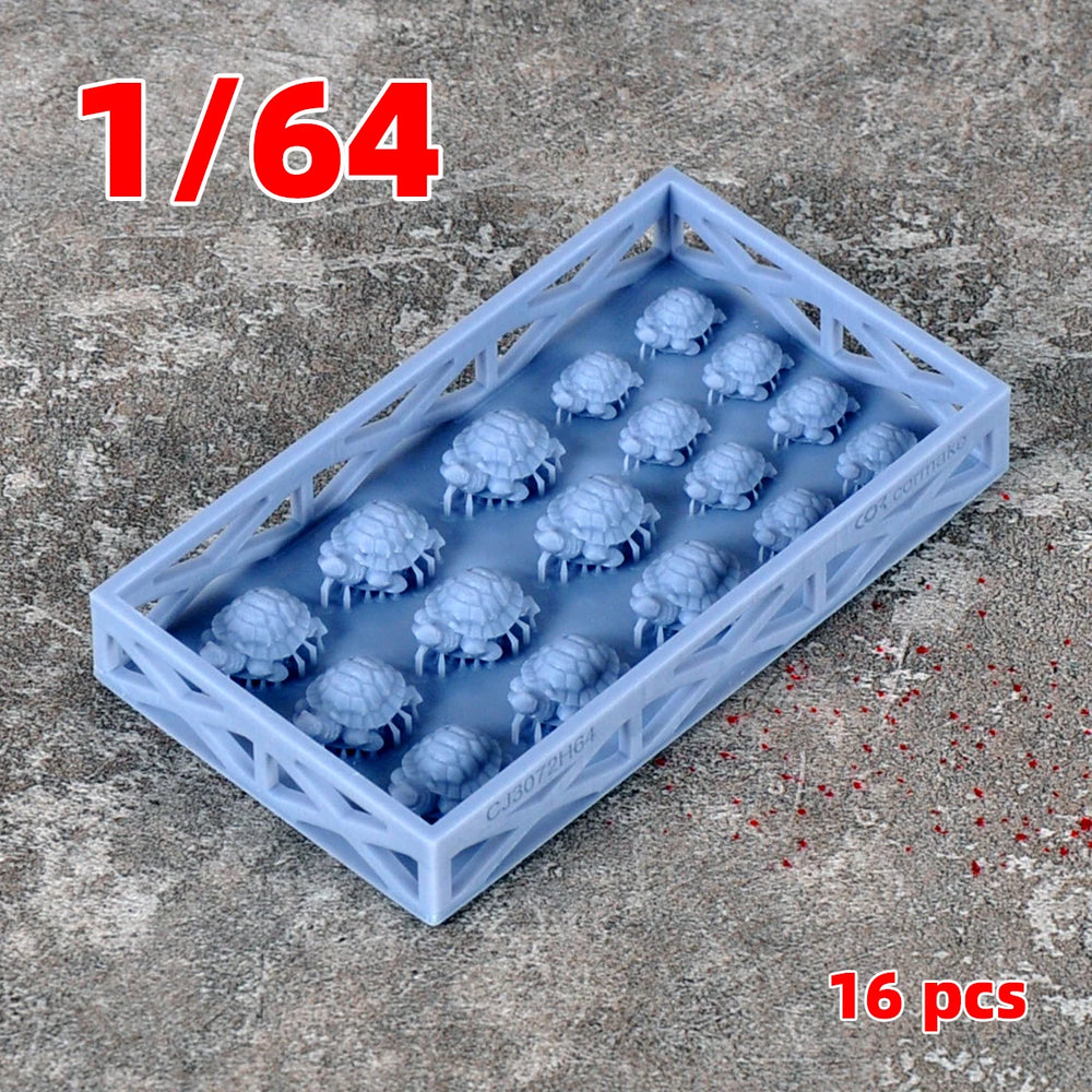 1/35 Tortoise Figurines, 12 Figures, Resin Model Creature Kit, Wildlife Theme, Unassembled and Unpainted