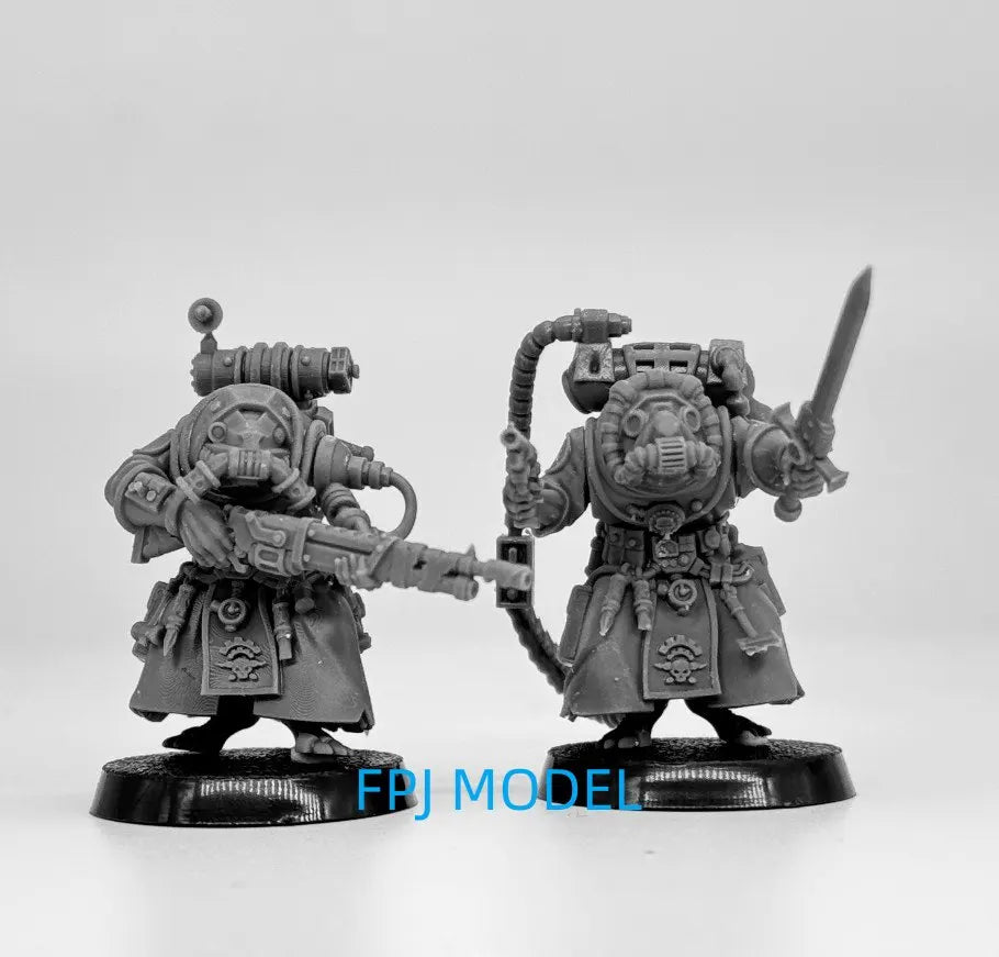 28mm Grimdark Horned Demons, 10 Figures, Resin Model Figure Kit, Fantasy Theme, Unassembled and Unpainted