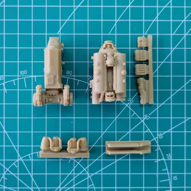 1/35 WWII German Panzer Diesel Engine Set, Resin Model Vehicle Kit, Unassembled and Unpainted