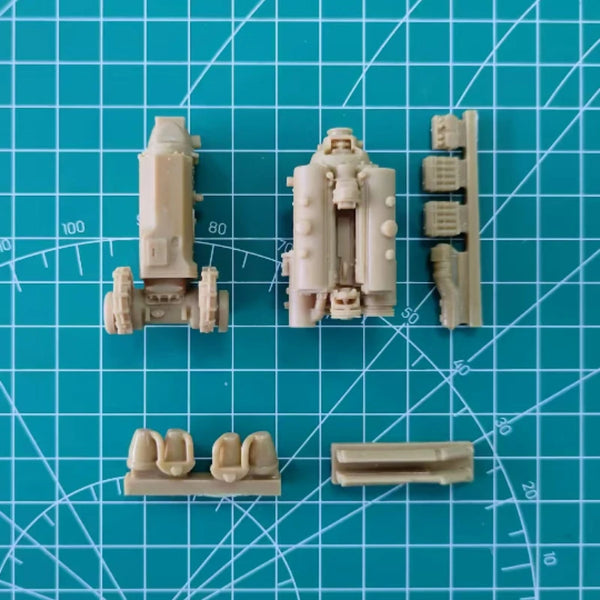 1/35 WWII German Panzer Diesel Engine Set, Resin Model Vehicle Kit, Unassembled and Unpainted