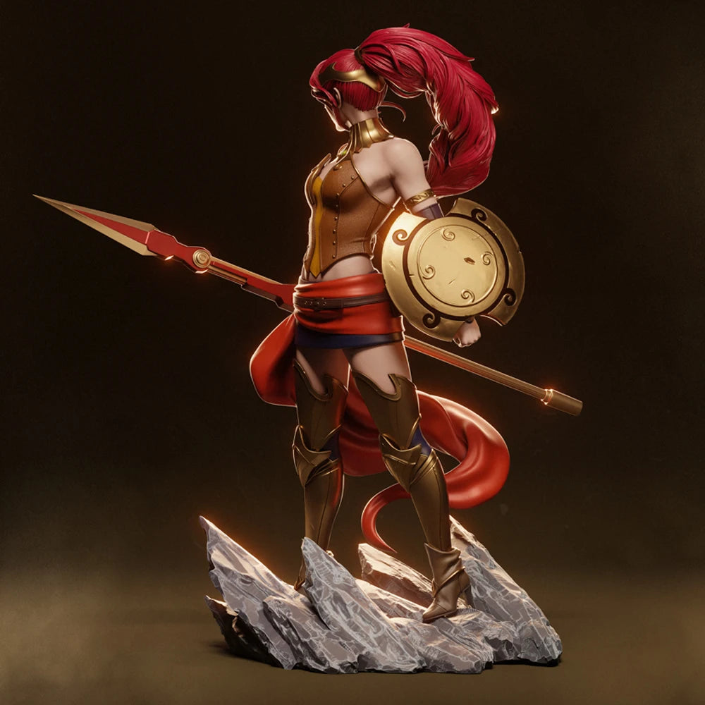 1/12 Female Warrior with Spear, Resin Model Figure Kit, Fantasy Theme, Unassembled and Unpainted