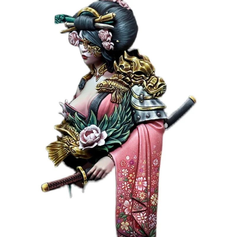 1/10 Ornate Female Fantasy, Resin Model Bust Kit, Fantasy Theme, Unassembled and Unpainted