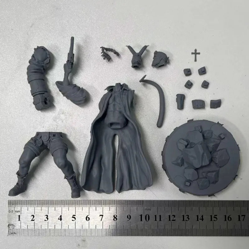 1/24 Hell Demon Warrior, Resin Model Figure Kit, Fantasy Theme, Unassembled and Unpainted