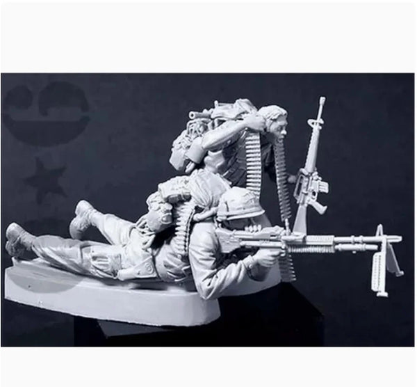 1/35 Vietnam War American Jungle Combat, 4 Figures, Resin Model Figure Kit, Unassembled and Unpainted