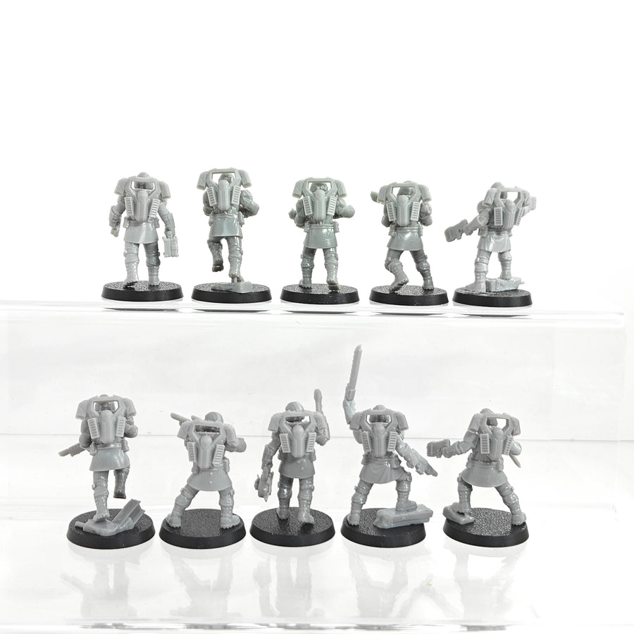 Sci-Fi Power Armor Squad 10-Figure Resin Set 37-52mm Kit - resin model view 4