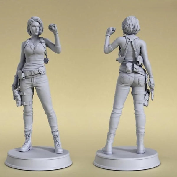 1/24 Modern Female Tactical Explorer, Resin Model Figure Kit, Sci-Fi Theme, Unassembled and Unpainted