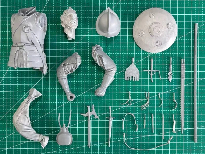 1/10 Ancient Spanish Warrior, Resin Model Bust Kit, Unassembled and Unpainted