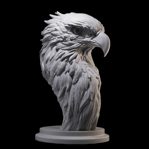 32mm Eagle, Resin Model Bust Kit, Wildlife Theme, Unassembled and Unpainted