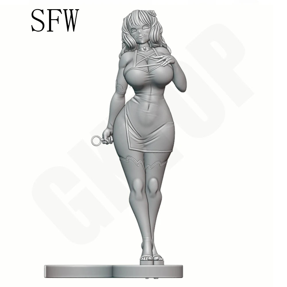 1/24 Cat Ear Anime Girl, Resin Model Figure Kit, Anime Theme, Unassembled and Unpainted