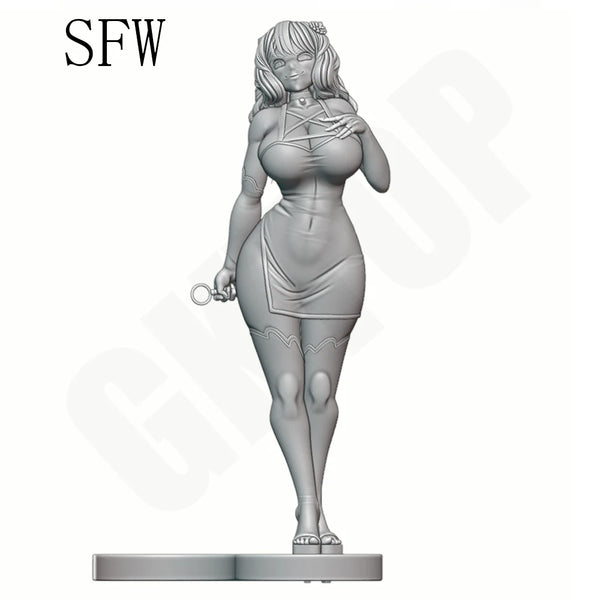 1/24 Cat Ear Anime Girl, Resin Model Figure Kit, Anime Theme, Unassembled and Unpainted