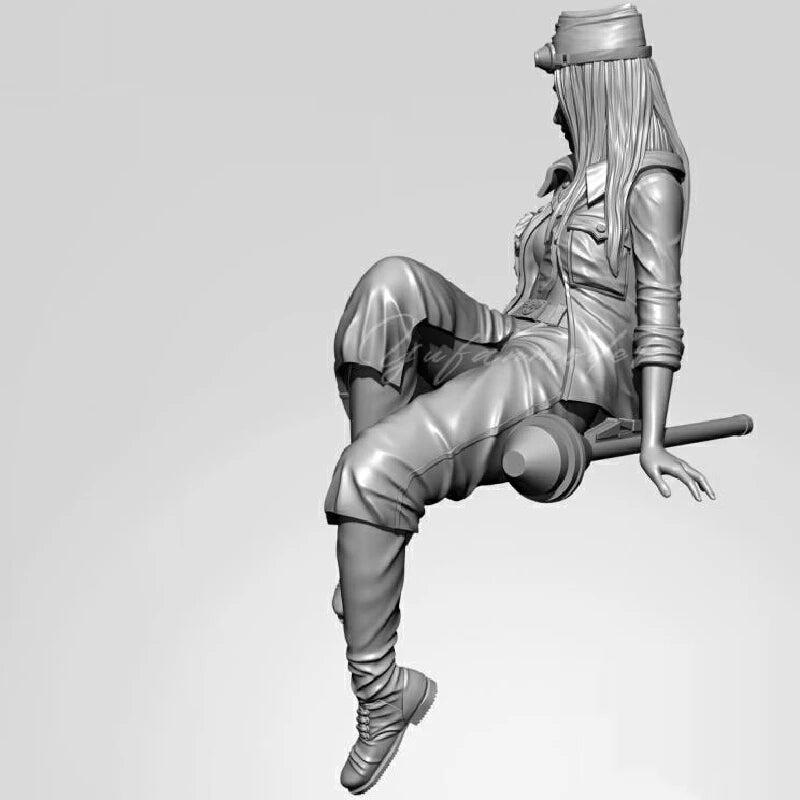 1/35 Female Character, Resin Model Figure Kit, Fantasy Theme, Unassembled and Unpainted