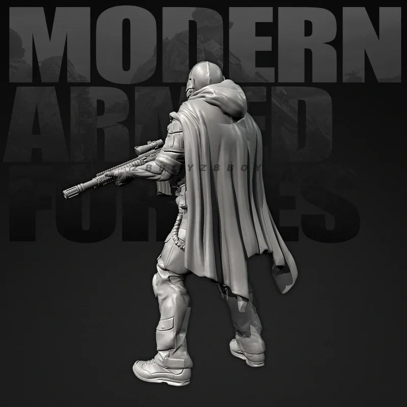 50mm Modern Tactical Operator, Resin Model Figure Kit, Unassembled and Unpainted