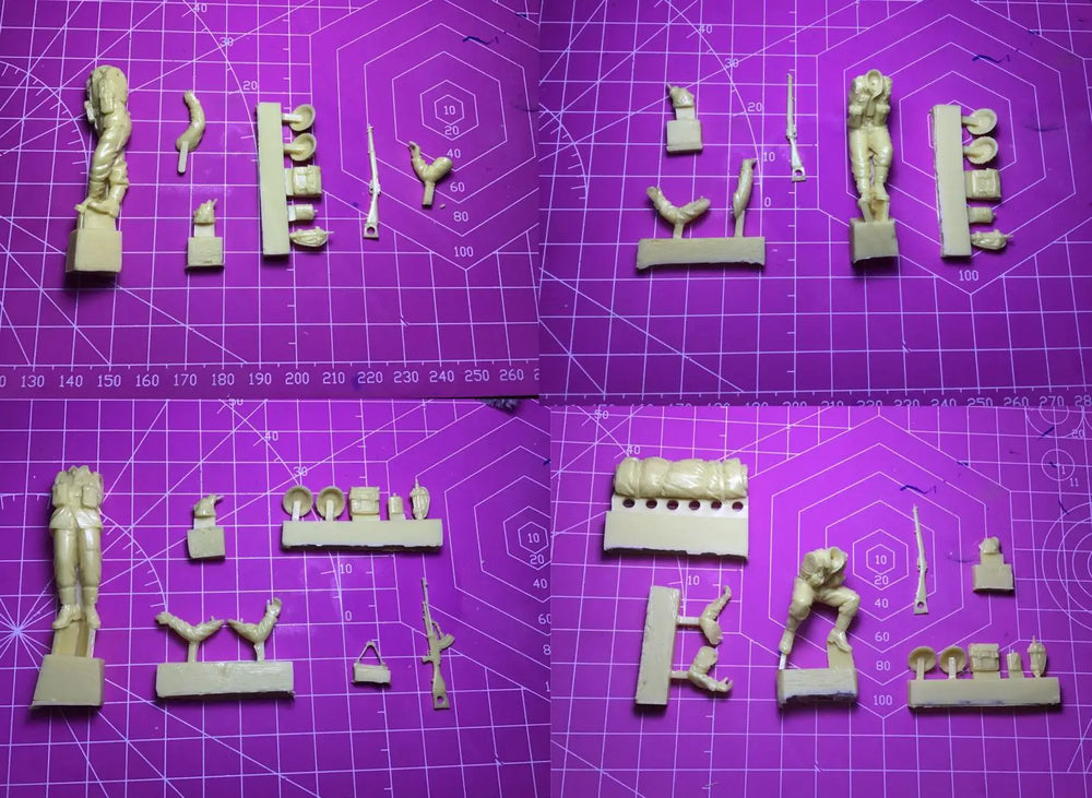 1/35 WWII British Tank Commanders and Crew, 4 Figures, Resin Model Figure Kit, Unassembled and Unpainted