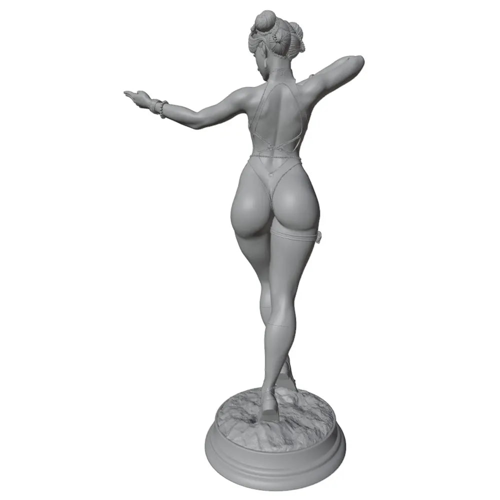 1/24 Classic Pinup with Raised Arm, Resin Model Figure Kit, Unassembled and Unpainted