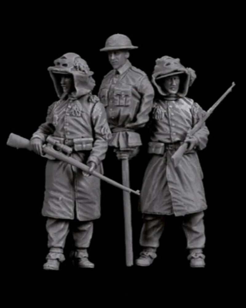 1/35 WWI German Snipers, 3 Figures, Resin Model Figure Kit, Unassembled and Unpainted
