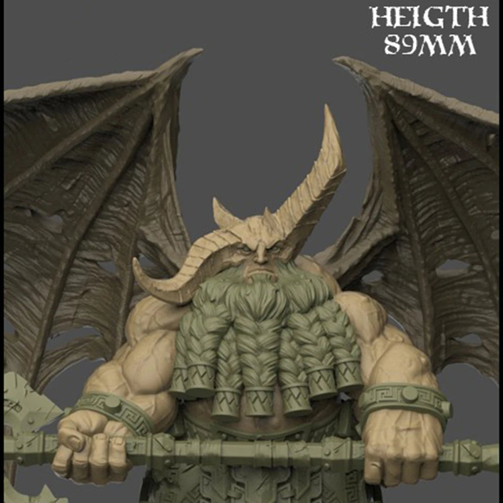 89mm Dark Fantasy Chaos Daemon, Resin Model Figure Kit, Fantasy Theme, Unassembled and Unpainted